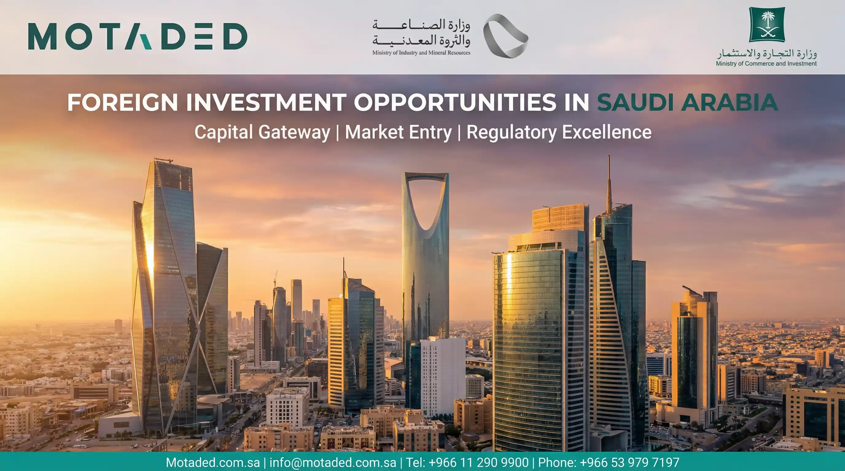 Foreign Investment in Saudi Arabia 2026 | Sovereign Growth & FDI - Motaded