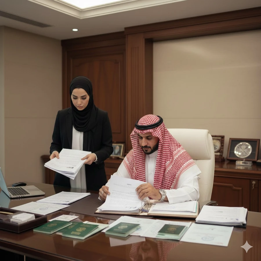 Visa Application Review Scene