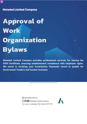 Approval of Work Organization Bylaws
