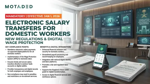 Mandatory Electronic Transfer of Domestic Workers' Salaries in Saudi Arabia